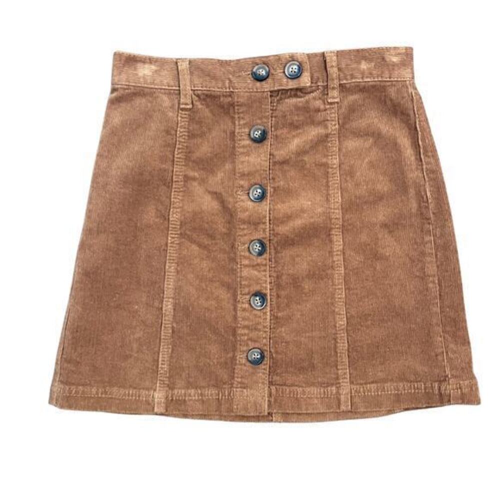 NWOT Forever 21 Toffee Colored Corduroy Button Down Mini Skirt - Small